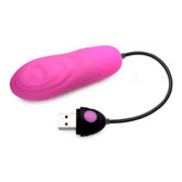 7X PULSING RECHARGEABLE SILICONE BULLET - PINK